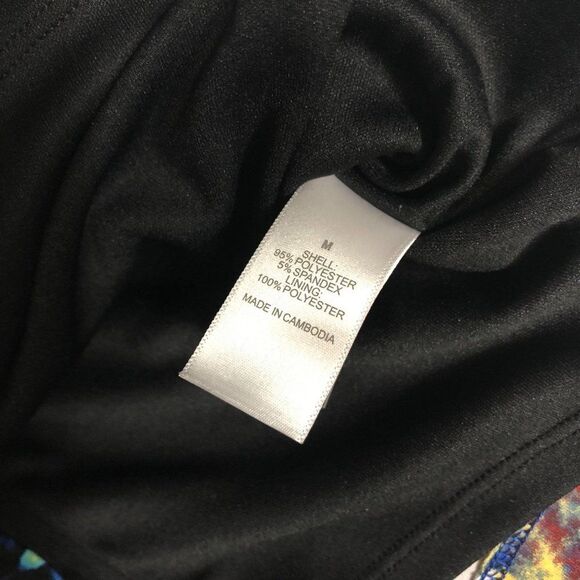 Bisou Bisou Colorful Tie Dye Printed Sleeveless Crop Top Shirt Women's M - Picture 6 of 8